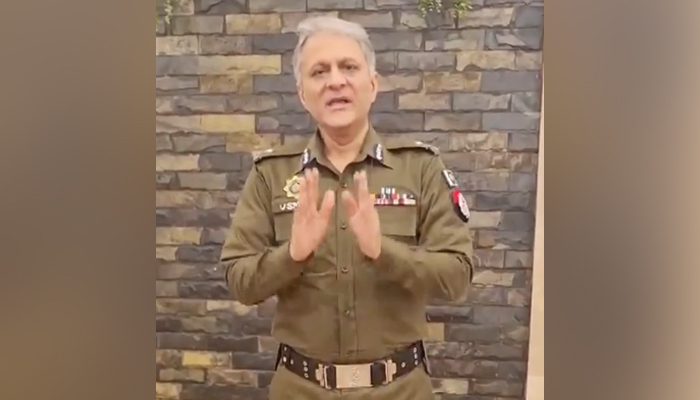 Inspector General Police Punjab (IGP) Dr Usman Anwar speaks in a video on February 6, 2024. — Facebook/Punjab Police Pakistan