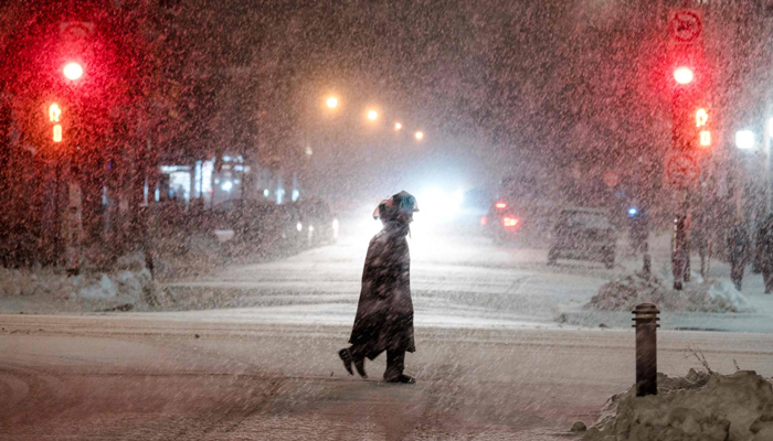 A street in Montreal during heavy snow. — AFP/File