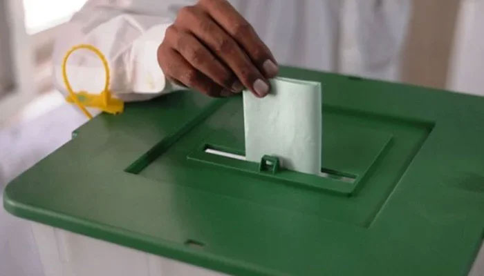 This image shows a man casting his vote in the ballot box. — AFP/File