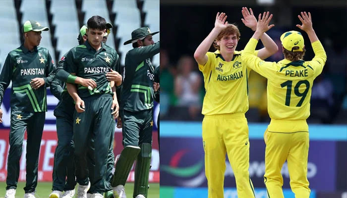 This image shows the U-19 players of Pakistan and Australia. — ICC