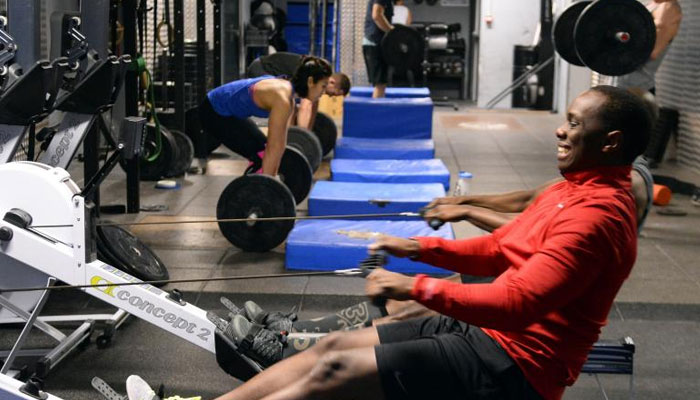 A person can be seen during exercise. — AFP/File