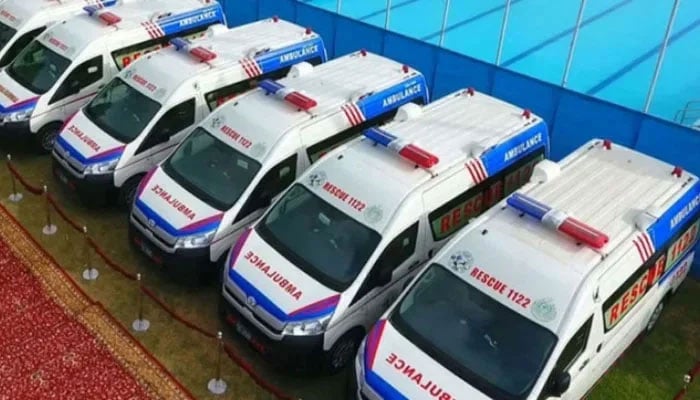 Rescue 1122 ambulances. — Radio Pakistan/File