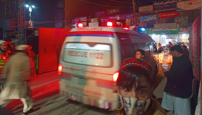 Rescue 1122 Ambulance can be seen on February 5, 2024. — Facebook/KP Rescue1122
