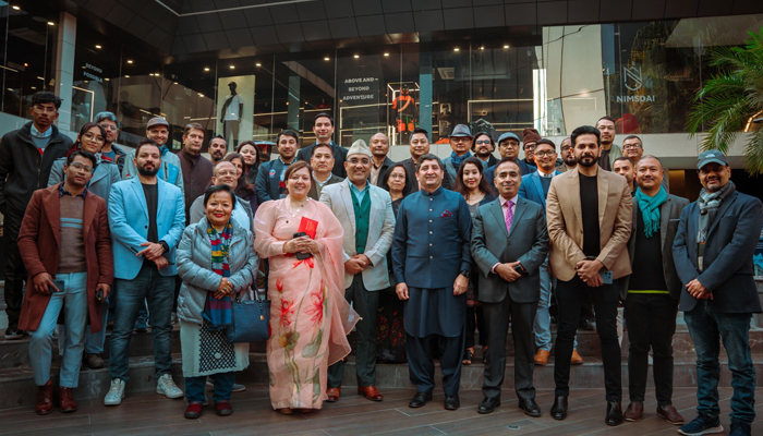 This image shows officials of Pakistans Dellsons Group and Nepal Internet Foundation on February 12, 2024. — LinkedIn/Dellsons Associates