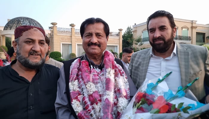 Former senior vice president Mirza Ikhtiar Baig (c) who recently won his national assembly seat on February 12, 2024. — Facebook/Dr. Mirza Ikhtiar Baig