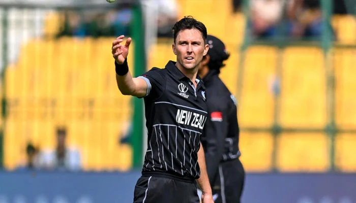 New Zealands Fast Bowler, Trent Boult prepares to bowl against Sri Lanka. — AFP/File
