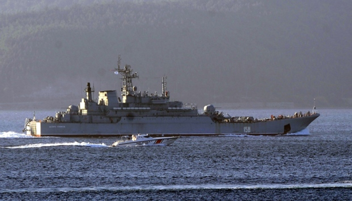 The Russian Warship Caesar Kunikov can be seen in this image. — AFP/File