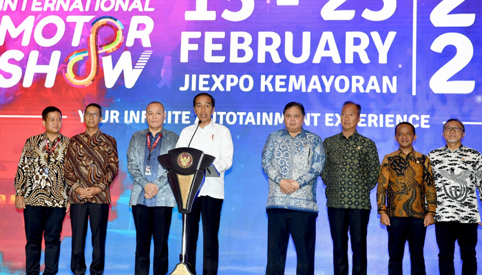 Indonesia’s President Joko Widodo speaks during an auto show in Jakarta on February 15, 2024. — Facebook/Presiden Joko Widodo