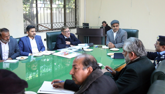 The officials of the Pakistan Sports Board (PSB) during a meeting on January 19, 2024. — Facebook/Pakistan Sports Board
