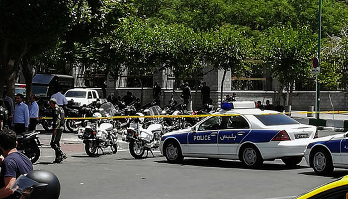 This image shows police vehicles and motorcycles in the capital Tehran. — AFP/File