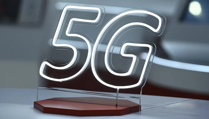This image shows the logo of 5G. — AFP/File