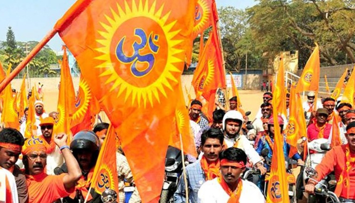 Vishwa Hindu Parishad members at an event in Hyderabad. — AFP/File