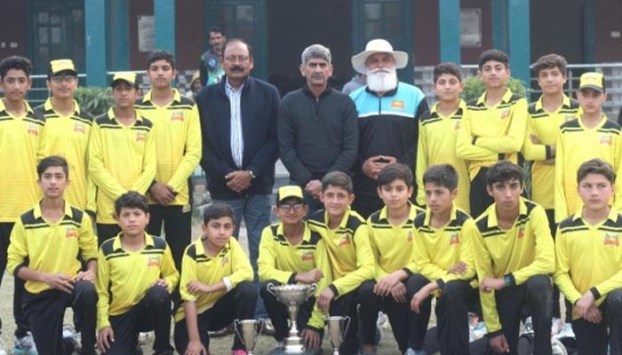 The Peshawar U-13 team can be seen in this image. — PCB website