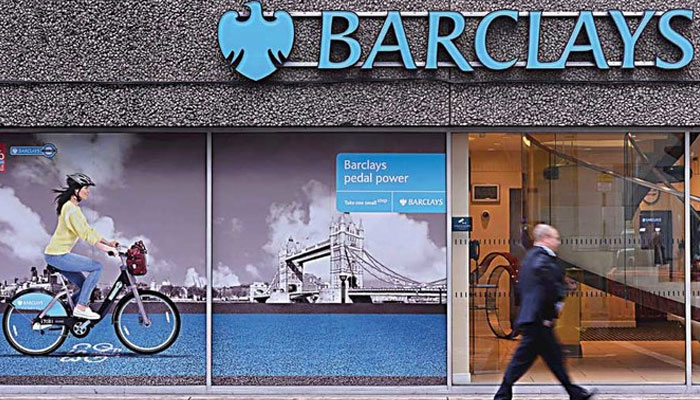 In this image, Barclays Logo can be seen. — AFP