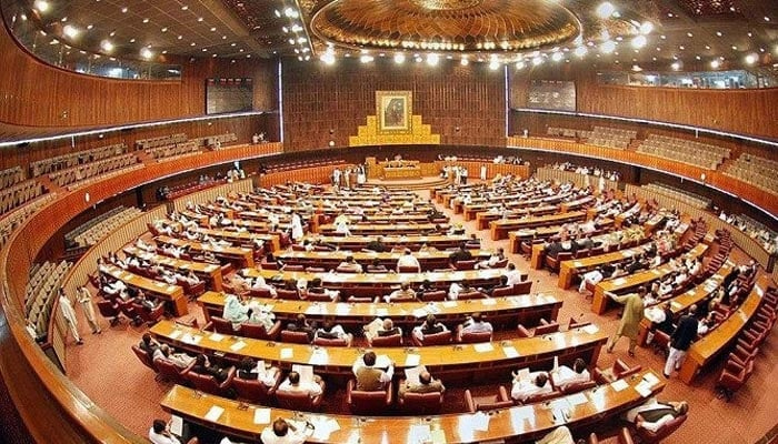 The inside view of the National Assembly. Geo News/File