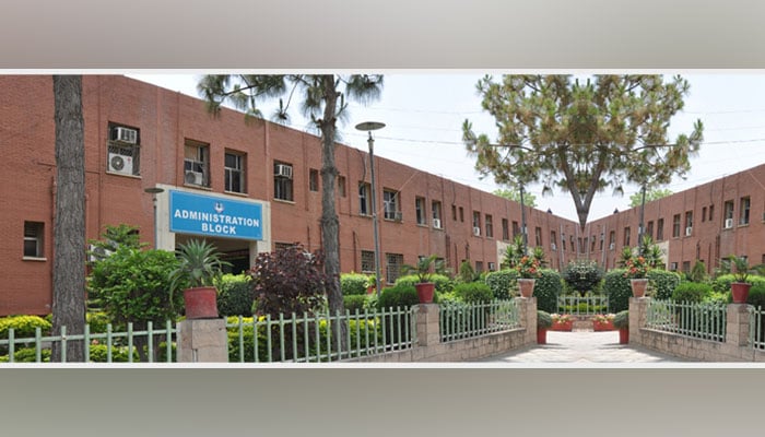 Hayatabad Medical Complex building can be seen. — HMC Website