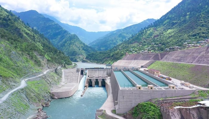 This representational shows the under-construction hydropower project Neelum Jhelum Hydel Power Station. — Wapda website