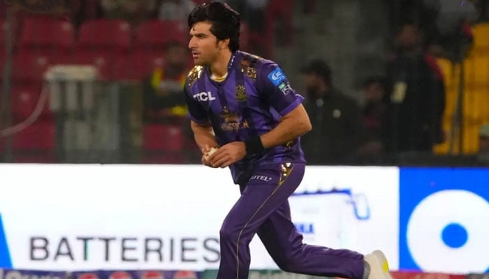 Quetta Gladiators’ pace bowler Mohammad Wasim Junior can be seen in this image during the PSL match. — Facebook/Quetta Gladiators