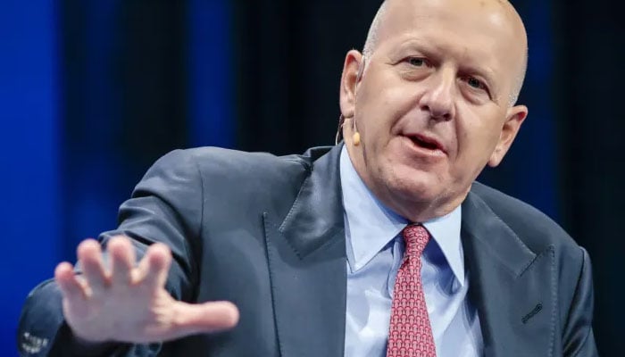 David Solomon, chief executive officer of Goldman Sachs, speaks during the Milken Institute Global Conference in Beverly Hills, April 29, 2019. — Bloomberg