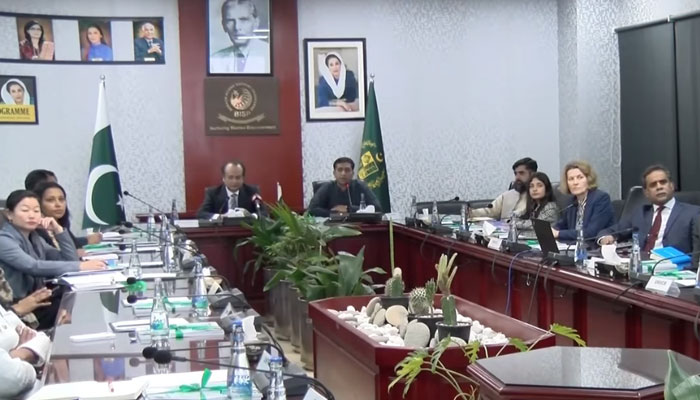 In this image Secretary of BISP, Amer Ali Ahmed presides over the meeting on February 23, 2024. — Facebook/BISP Pakistan