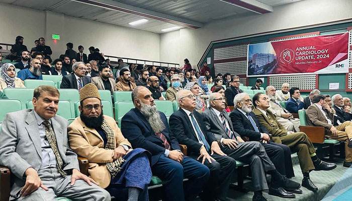 Attendees can be seen at the Rehman Medical Institute (RMI) Annual Cardiology Conference. — Facebook/Rehman Medical Institute (Official)