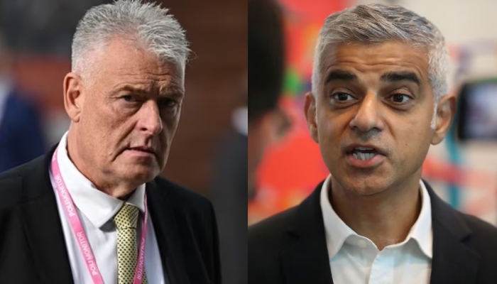 Conservative Party lawmaker Lee Anderson (left) and London Mayor Sadiq Khan. — AFP/File
