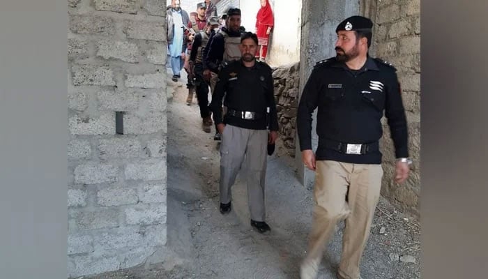 KPK police personnel during a search operation in Battagram video released on January 2, 2024. — Facebook/KPK Police
