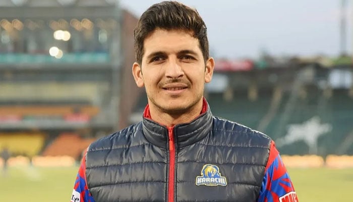 Karachi Kings left-arm pacer Mir Hamza can be seen in this image — Facebook/Karachi Kings