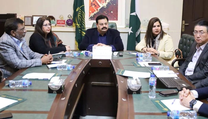 This image shows, Punjab Population Welfare Secretary Salman Ijaz chairs a review meeting of World Banks Family Planning Program released on January 16, 2024. —Facebook/Population Welfare Department Punjab