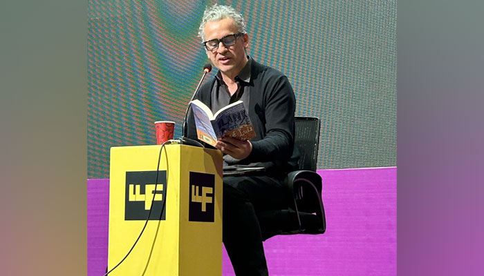 Acclaimed Portuguese writer José Luis Peixoto read from his book  in the Lahore Literary Festival on February 25, 2024. — Facebook/Lahore Literary Festival