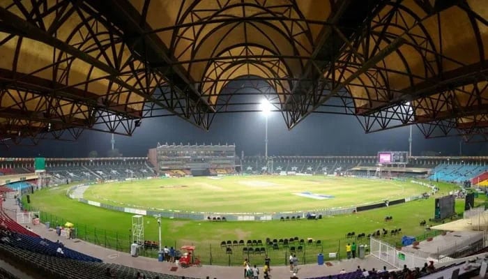 An undated image of Gaddafi Stadium in Lahore. — AFP File