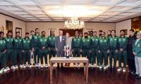Blind cricket team meets president