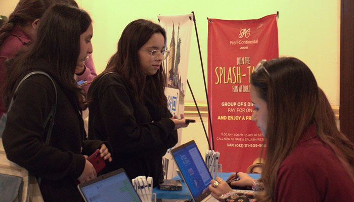 Women visits stalls at the ‘Global Education Expo’ on February 27, 2024. — Facebook/TCL Global