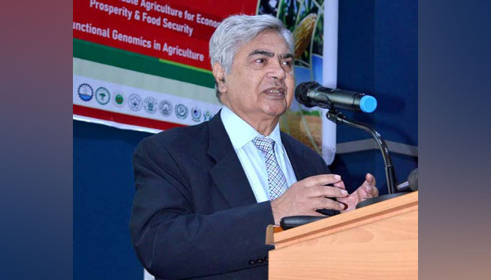 Federal Minister for Food Security and Research Prof Kauser Abdullah Malik addresses an event. — APP/File