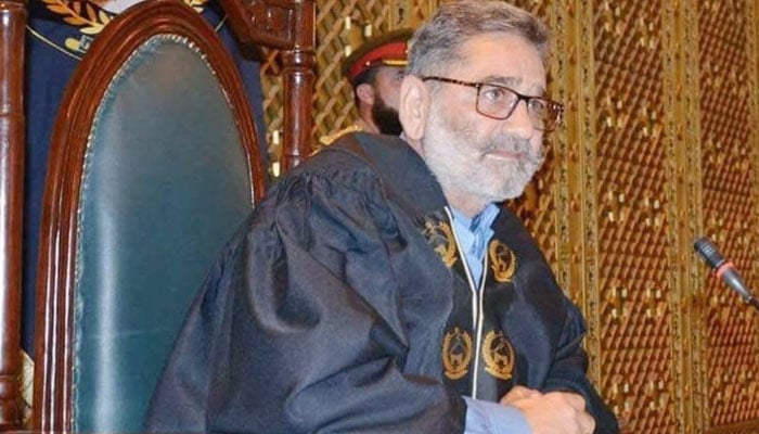 Babar Saleem Swati KP Assembly Speaker. — x/PTI_Politics