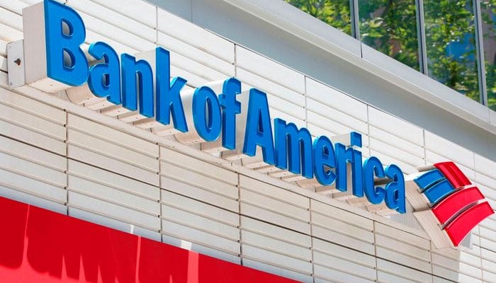 This image shows the logo of Bank of America. — AFP/File