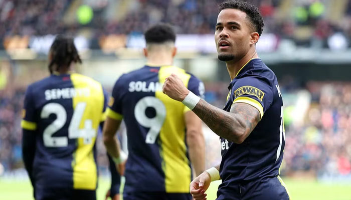 Dutch footballer Justin Kluivert gesturing during a match. — AFP/File