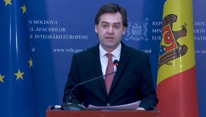 Moldovan minister for foreign affairs and European integration, Nicu Popescu while talking. — Screengrab/Nicu Popescu/Facebook