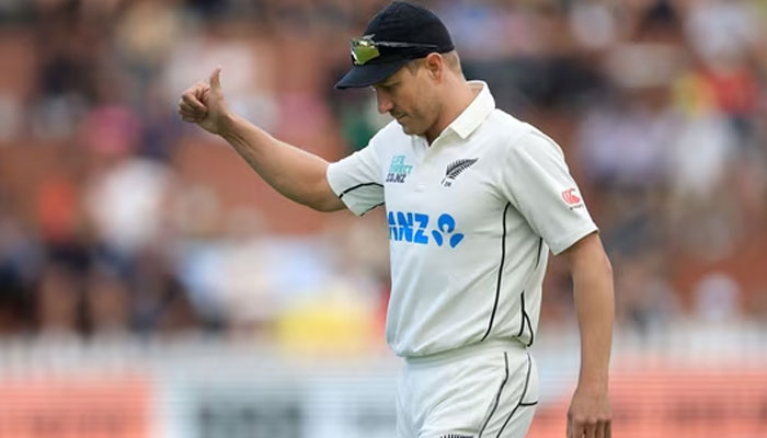 New Zealands Neil Wagner gives the thumbs up to fans as he walks from the field during day one of the 1st International cricket Test match between New Zealand and Australia. — AFP/File