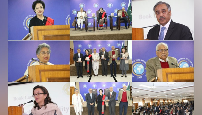 This collage shows the event held at the Institute of Strategic Studies Islamabad (ISSI), organize launch of the book titled ‘Pakistan on March 4, 2024. — Institute of Strategic Studies Islamabad Website