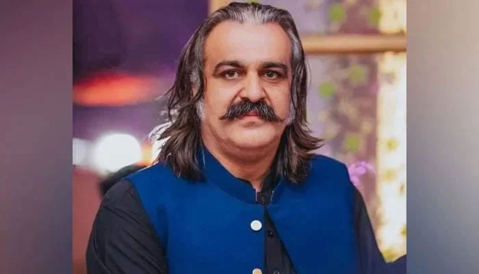 This image released on October 3, 2023, shows Khyber Pakhtunkhwa (KP) Chief Minister Ali Amin Gandapur. — Facebook/Ali Amin Khan Gandapur
