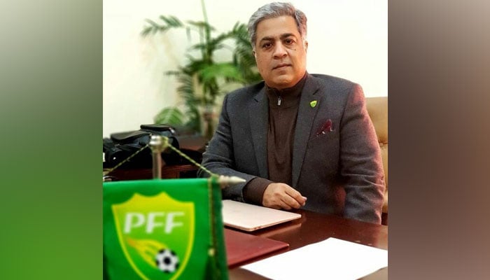 This image released on January 28, 2021, shows the Pakistan Football Federation (PFF) Normalisation Committee chairman Haroon Malik. — Facebook/Pakistan football