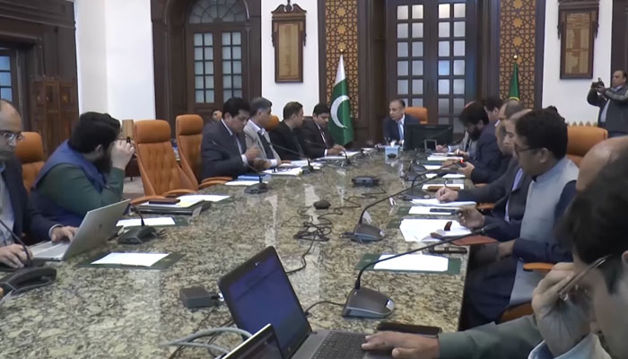 Chief Secretary Zahid Akhtar Zaman chairs a meeting at the Civil Secretariat in this screengrab released on March 5, 2024. — Facebook/Chief Secretary Punjab