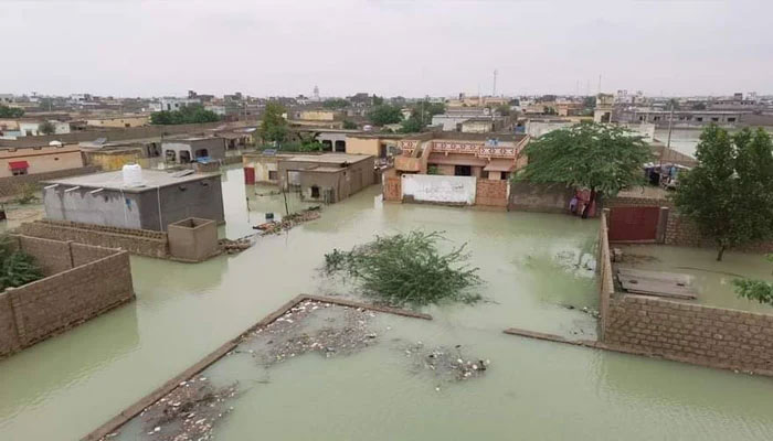 The image released on March 1, 2024, shows a Gawadar area deluged by rainwater. — x/Abdullah_Daud45