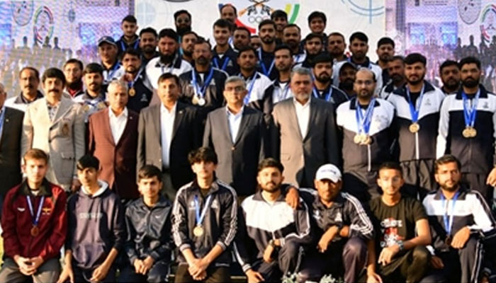 This image shows the participants of the National Shooting Championship. — Radio Pakistan/File