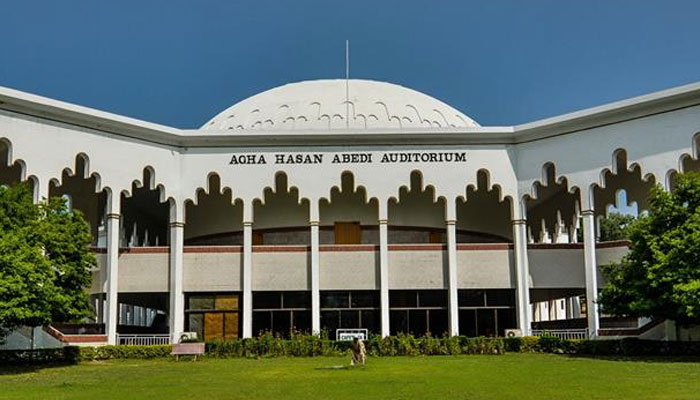 Agha Hasan Abedi Auditorium building is seen at the Ghulam Ishaq Khan Institute of Engineering Sciences and Technology. — GIKI INSTITUTE website/File