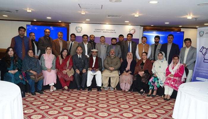 Group photo with Chairman of the Council of Islamic Ideology, Dr Qibla Ayaz after three-day workshop titled Countering Violent Extremism Conference in Peshawar on March 7,2024. — Facebook/samiuddin.arman