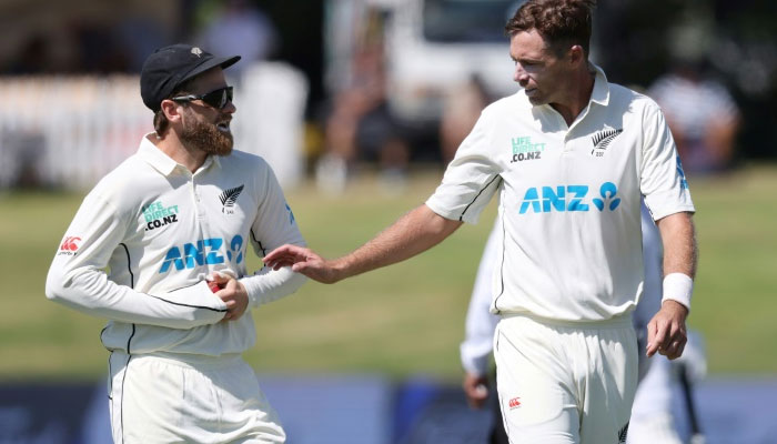 New Zealand batsman Kane Williamson (L) and seamer Tim Southee (R) are due to play their 100th Test on Friday against Australia in Christchurch. — AFP/File