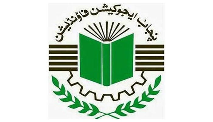 The logo of the Punjab Education Foundation (PEF). — FAcebook/ punjabeducationfoundation.official