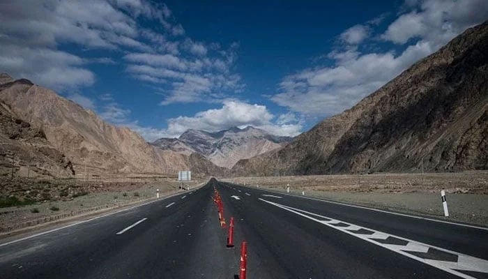A highway near the Karakorum mountain range seen in this undated photo. — AFP/File